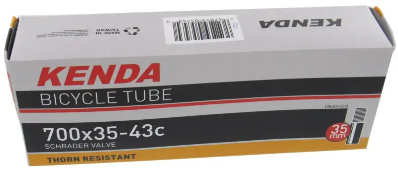 Kenda Thorn Resist. AV35 700x35/43c 27x1-3/8-inch Inner Tube in Black