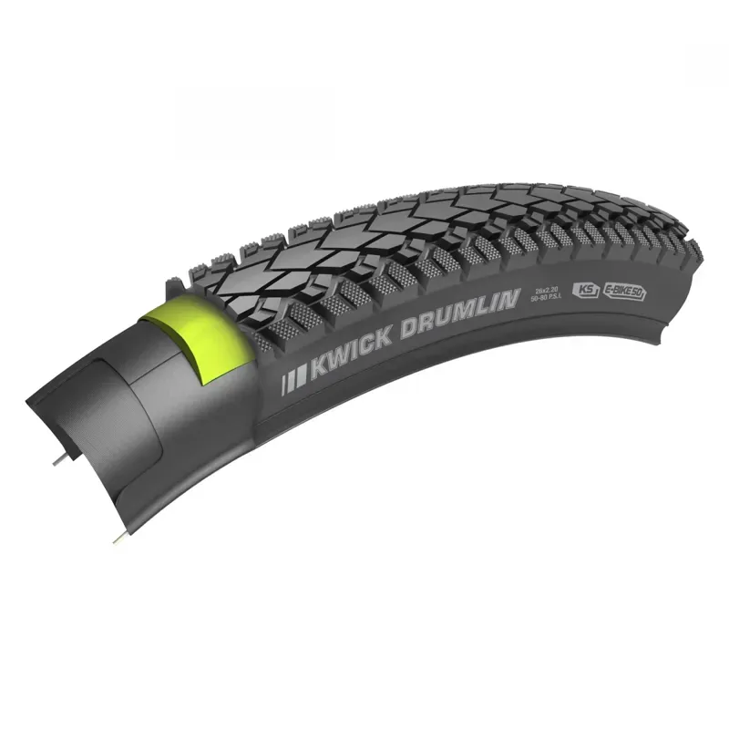Kenda Drumlin Sport SRC/KS/60 80-psi E50 26x2.2-inch Wire Tire in Black