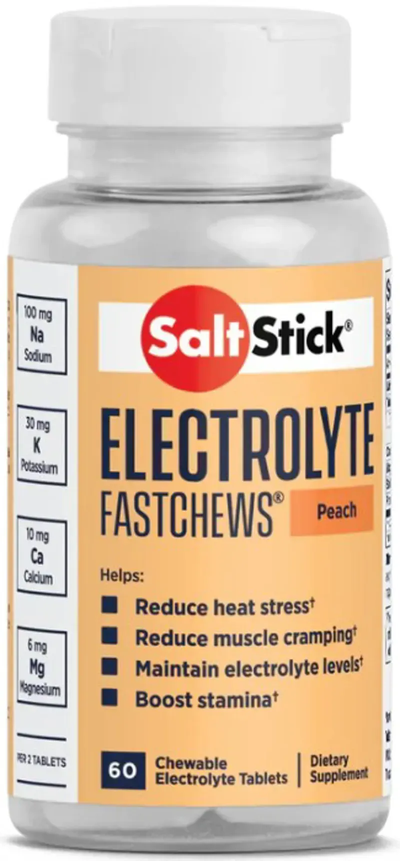 Saltstick Fast Chews 60-count Jar in Perfectly Peach