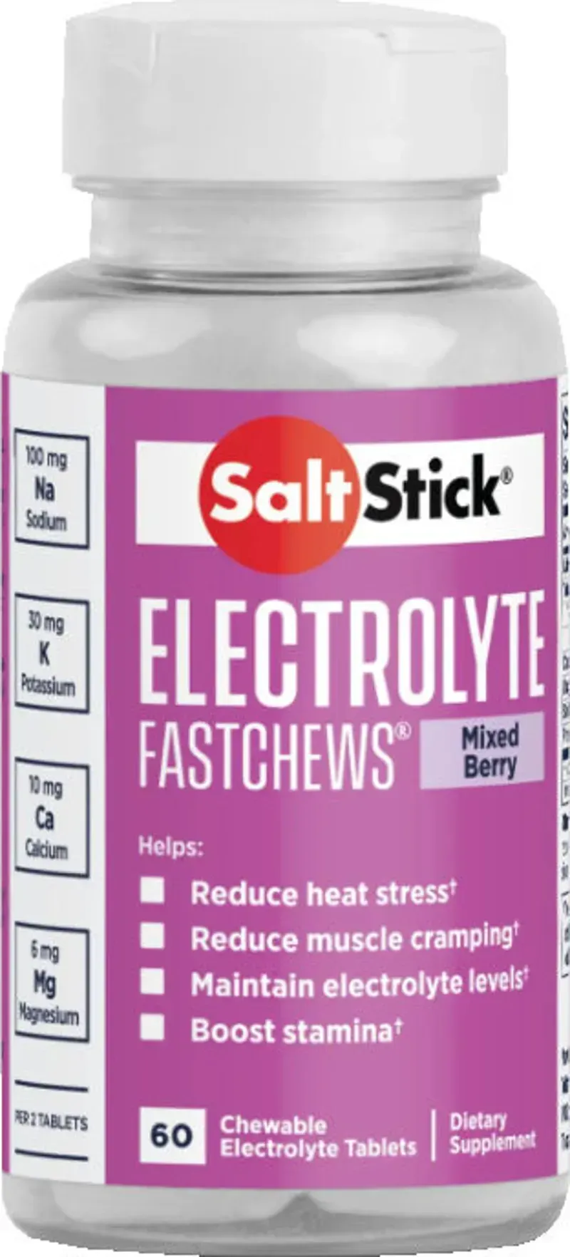 Saltstick Fast Chews 60-count Jar in Mixed Berry