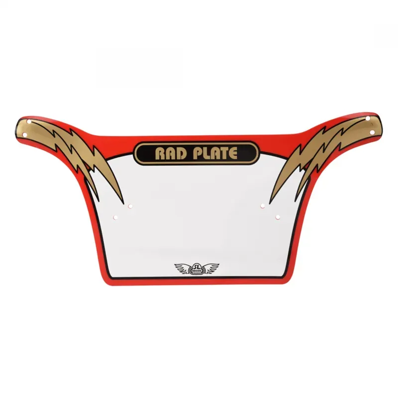 SE Bikes Rad Number Plate in Red/Gold