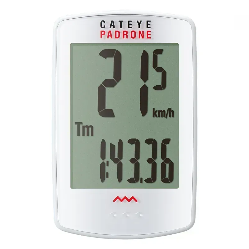 Cateye CC-PA 100W Padrone Wireless Cycle Computer in White