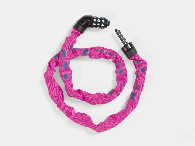 Bontrager Kids Combo Chain Lock 75cm in Dark Pink-1