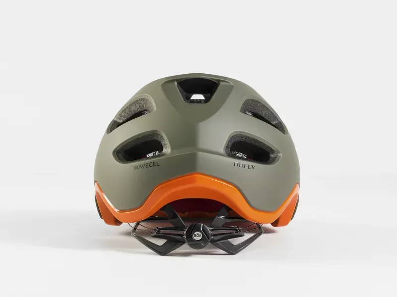 Bontrager Rally WaveCel Helmet in Olive Green/Roarange-2