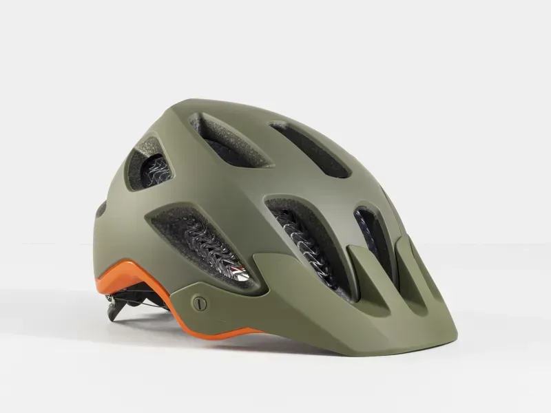 Bontrager Rally WaveCel Helmet in Olive Green/Roarange