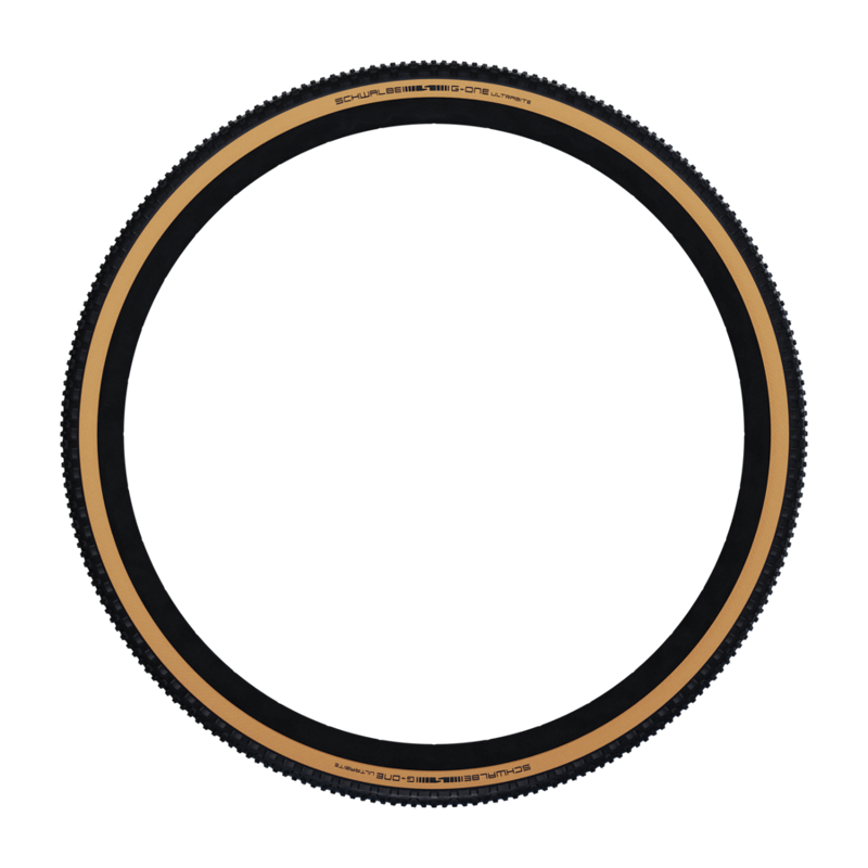 Schwalbe G-One Ultrabite Perf 700x38 Tubeless Tire in Black/Tan-2