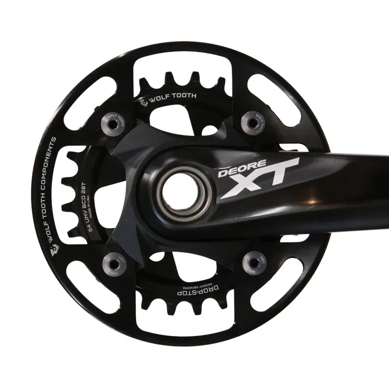 Wolf Tooth 64 BCD 28t Universal Mount Drop-Stop A Chainring in Black-3
